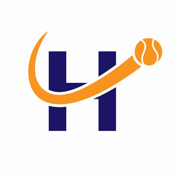 Tenisové Logo Design Písmeno Šablony Tenisová Sportovní Akademie Klubové Logo — Stockový vektor