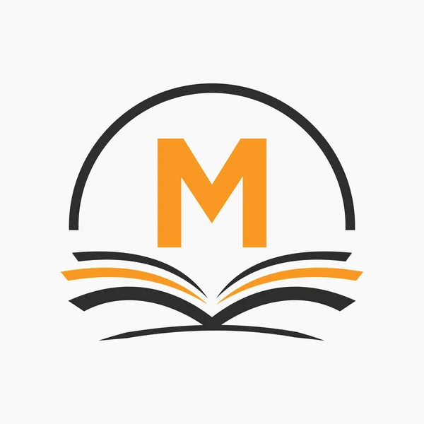 Brief Education Logo Book Concept Training Carrièreteken Universiteit Academie Afstuderen — Stockvector