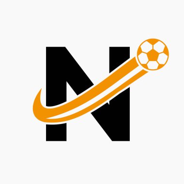 Baş harf ve futbol logosu. Futbol Logosu Hareketli Futbol Simgesi Konsepti