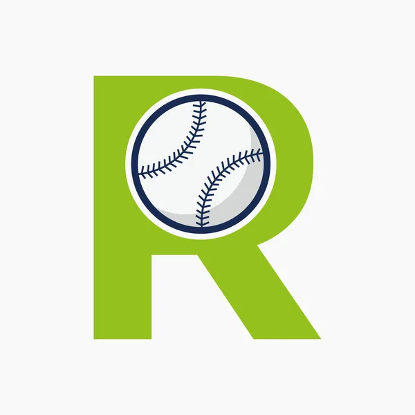 Λογότυπο Του Μπέιζμπολ Στο Πρότυπο Διάνυσμα Γράμμα — Διανυσματικό Αρχείο