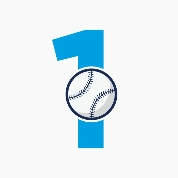 Логотип Бейсболу Літеру Векторний Шаблон — стоковий вектор