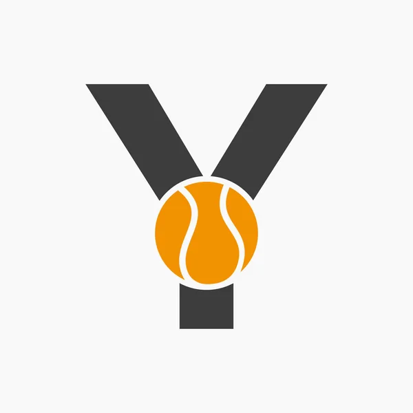 Logotipo Tenis Letra Academia Deportiva Tenis Club Logo Sign — Archivo Imágenes Vectoriales