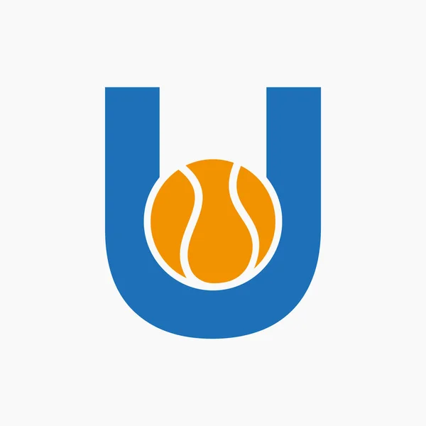 Λογότυπο Του Τένις Στο Γράμμα Ακαδημία Αθλητισμού Τένις Λέσχη Λογότυπο — Διανυσματικό Αρχείο
