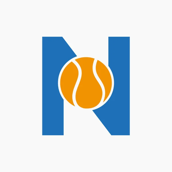 Tennis Logo Auf Buchstabe Tennis Sport Academy Club Logo Zeichen — Stockvektor