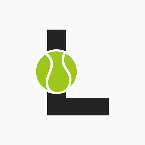 Tennis Logo Auf Buchstabe Tennis Sport Academy Club Logo Sign — Stockvektor