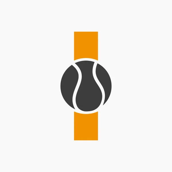 Tennis Logo Auf Buchstabe Tennis Sport Academy Vereinslogo — Stockvektor