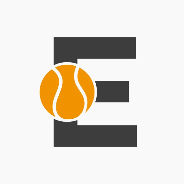 Logo Tenisa Liście Akademia Tenis Sport Logo Klubu Znak — Wektor stockowy