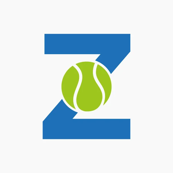 Tennis Logo Letter Tennis Sport Academy Club Logo Sign — Stock Vector