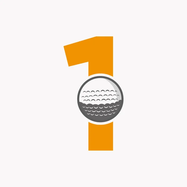 Golf Logo Brev Inledande Hockey Sport Academy Tecken Club Symbol — Stock vektor