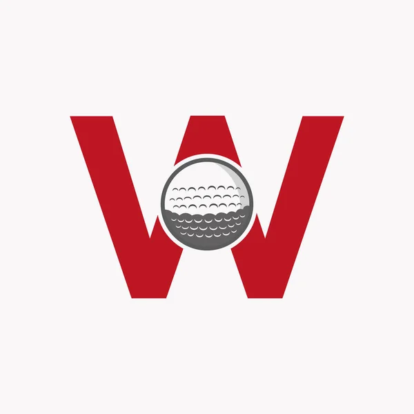 Golf Logo Brief Eerste Hockey Sport Academy Sign Club Symbool — Stockvector