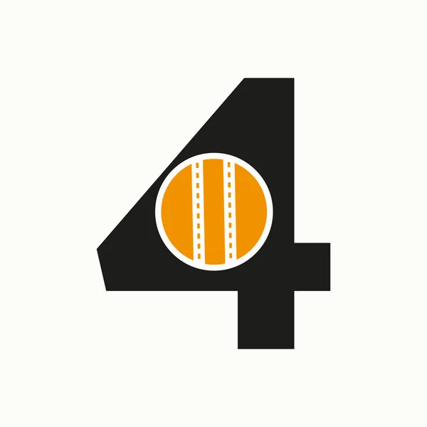 Logotipo Críquete Letra Conceito Símbolo Clube Críquete — Vetor de Stock