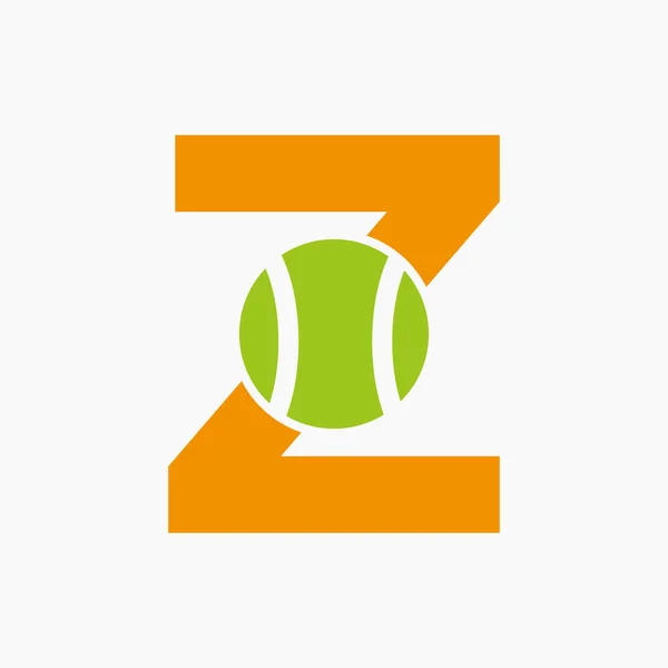Logo Tenisa Literę Concept Tenis Sports Logotyp Symbol Wektor Szablon — Wektor stockowy