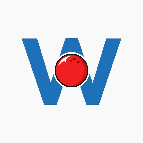 Projektowanie Logo Kręgielni Literę Concept Logo Sportowe Kręgielnia Symbol — Wektor stockowy