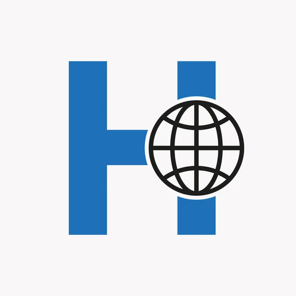 Letra Diseño Logo Global Plantilla Vector Símbolo Logotipo Global — Archivo Imágenes Vectoriales