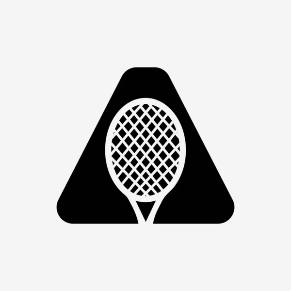 Letra Padel Tennis Logo Raqueta Padel Diseño Logo Símbolo Del — Vector de stock