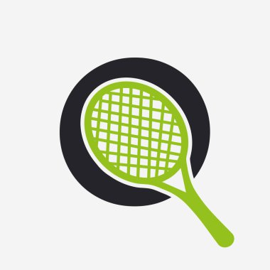 O Padel Tenis Logosu. Padel Raket Logo Tasarımı. Plaj Masası Tenis Kulübü Sembolü