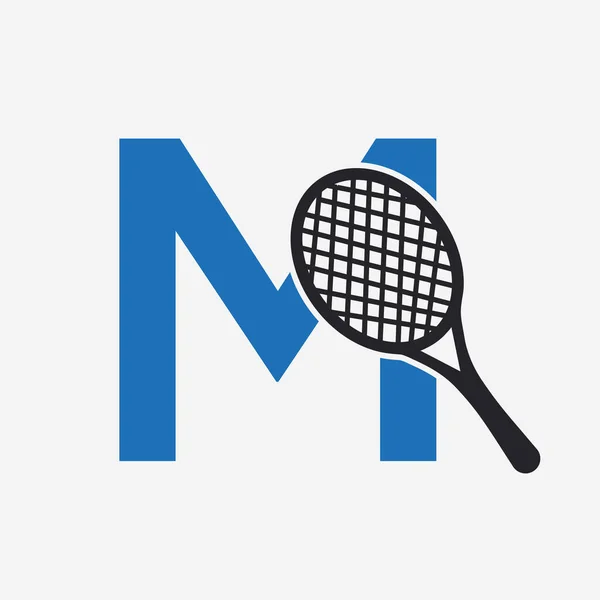 Brev Padel Tennis Logo Padel Racket Logo Design Beach Bordtennis — Stock vektor