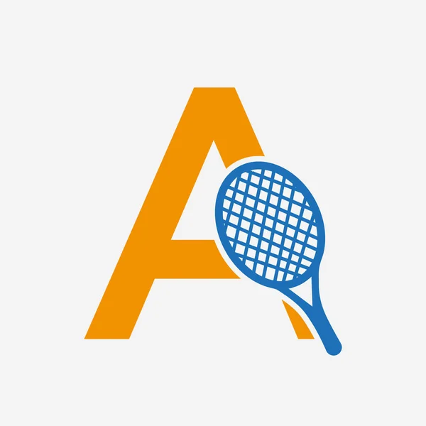 Padel Tenis Logosu Padel Raket Logo Tasarımı Plaj Masası Tenis — Stok Vektör