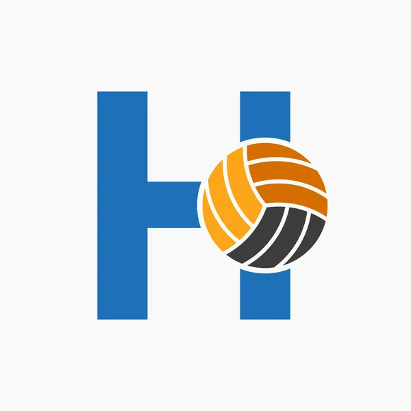 Koncept Symbolu Volejbalu Šablona Logotypu Volejbal Sports — Stockový vektor