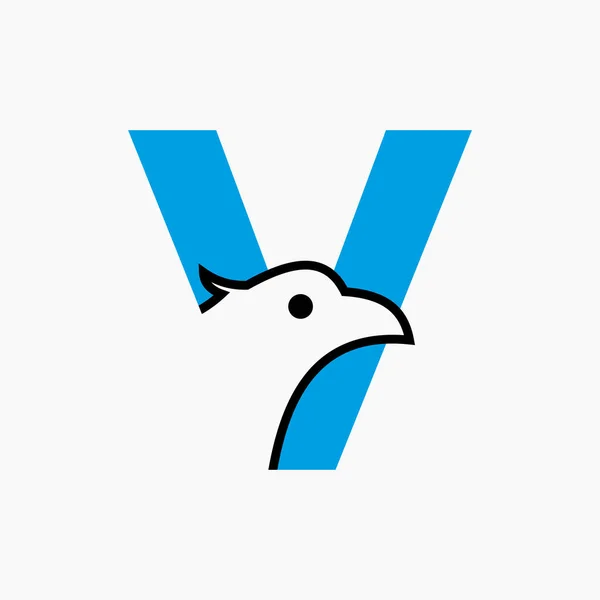 首字母V鹰标志设计 运输符号向量模板 — 图库矢量图片