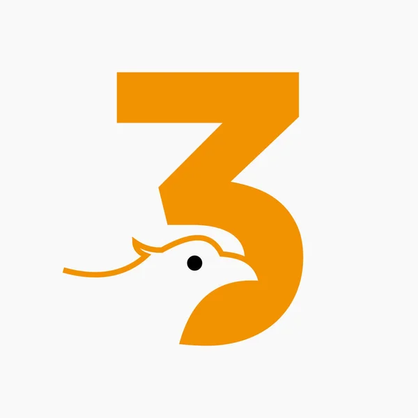 Eerste Letter Eagle Logo Design Vervoerssymbool Vector Template — Stockvector