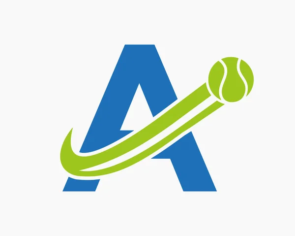 Letter Tennis Club Logo Design Template Tennis Sport Academy Club — Διανυσματικό Αρχείο