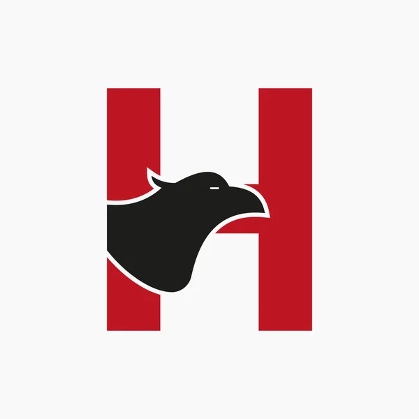 Brev Eagle Logo Design Transportsymbolen Vektormall — Stock vektor