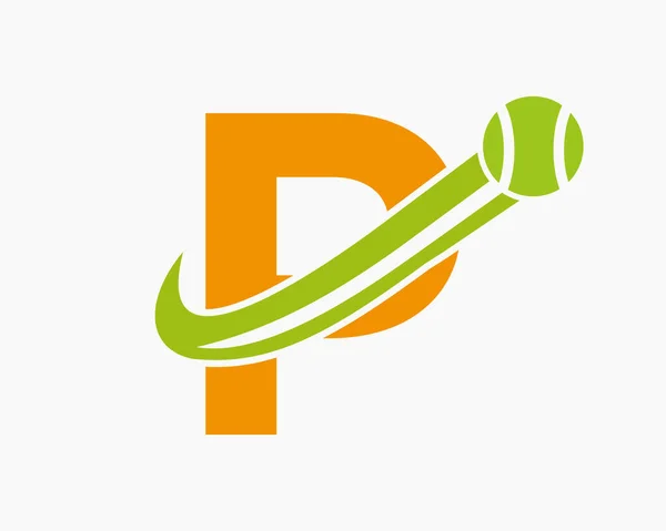 Letter Tennis Club Logo Design Template Tennis Sport Academy Club — ストックベクタ