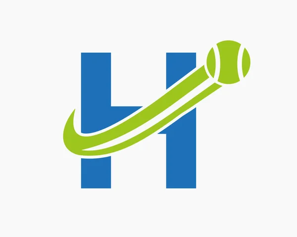 Letter Tennis Club Logo Design Template Tennis Sport Academy Club — Vettoriale Stock