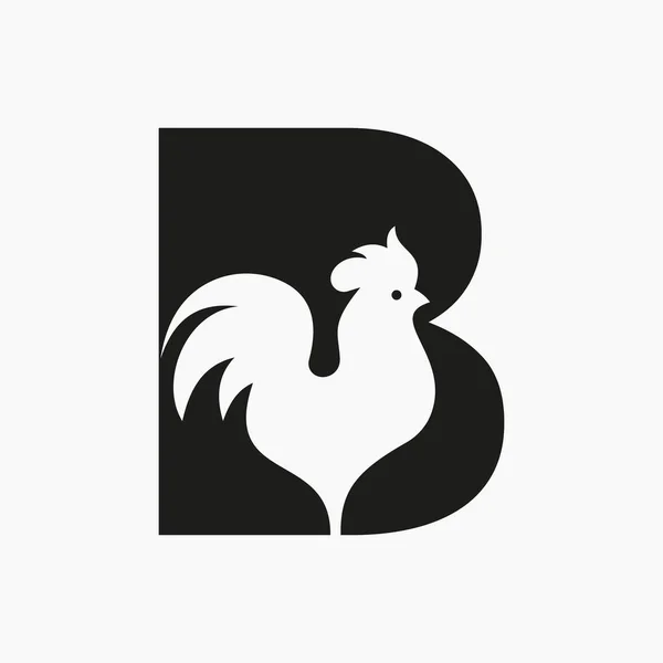 Γράμμα Λογότυπο Πουλερικών Σύμβολο Hen Λογότυπο Κοτόπουλου Πρότυπο Διάνυσμα Αναστεναγμού — Διανυσματικό Αρχείο