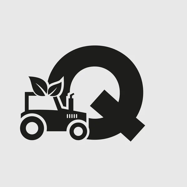 Agriculture Logo Concept Tractor Icon Vector Template — 스톡 벡터