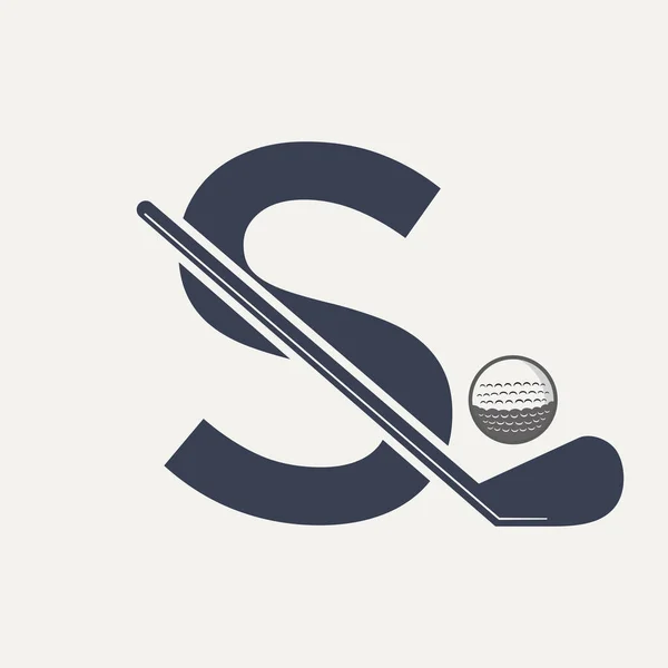 Brev Hockey Tournament Logo Ishockey Badge Logotyp Mall — Stock vektor