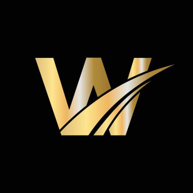 W harfinin baş harfi Logo Tasarım Sembolü. Harf W Logotype İmza Şablonu
