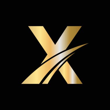 X Harfi Logo Tasarım Sembolü. Harf X Logotype İmza Şablonu