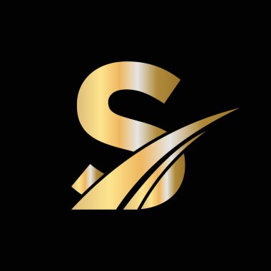 S harfinin baş harfi Logo Tasarım Sembolü. S Harfi Logotype İmza Şablonu