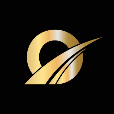 Baş harf logo tasarım sembolü. O Harfi Logotype İmza Şablonu
