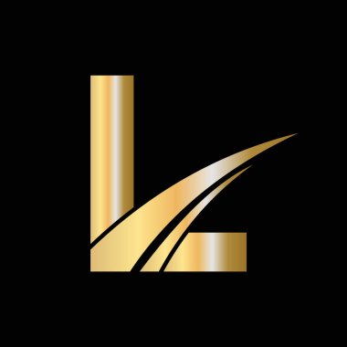 İlk L Harfi Logo Tasarım Sembolü. L Harfi Logotype İmza Şablonu