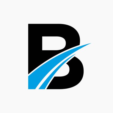 B Logosu, B Harfi Logo Tasarım Şablonu