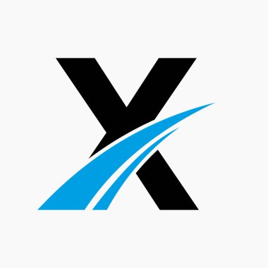 X Logosu, X Harfi Logo Tasarım Şablonu
