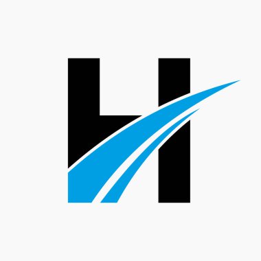 H Logosu, H Harfi Logo Tasarım Şablonu