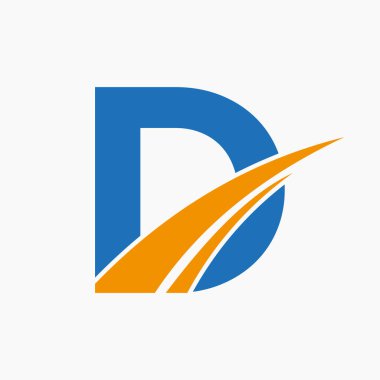 D Logosu, D Harfi Logo Tasarım Şablonu