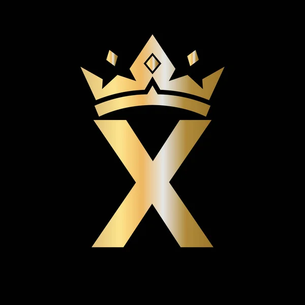 Harf Crown Logosu Güzellik Moda Yıldız Zarif Lüks Şaretler Çin — Stok Vektör