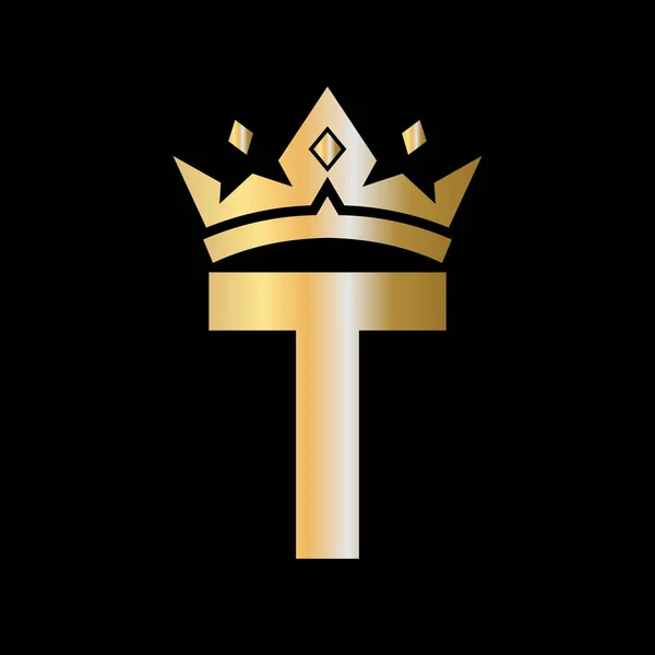Логотип Буквы Crown Логотип Короны Букве Векторный Шаблон Красоты Моды — стоковый вектор