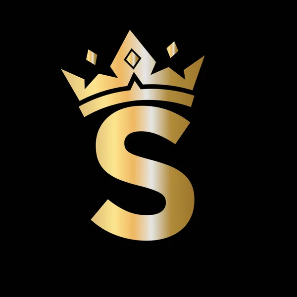 Letter Crown Logo Crown Logo Letter Vector Template Beauty Fashion — Image vectorielle