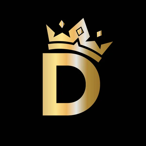 Letter Crown Logo Crown Logo Letter Vector Template Beauty Fashion — 스톡 벡터