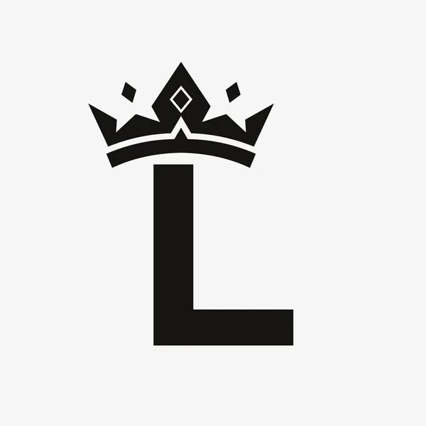 Crown Logo Letter Vector Template Beauty Divat Elegáns Luxus Jel — Stock Vector