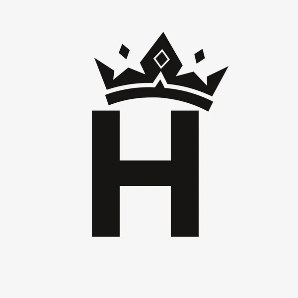 Логотип Короны Векторном Шаблоне Буквы Красоты Моды Элегантности Роскоши — стоковый вектор