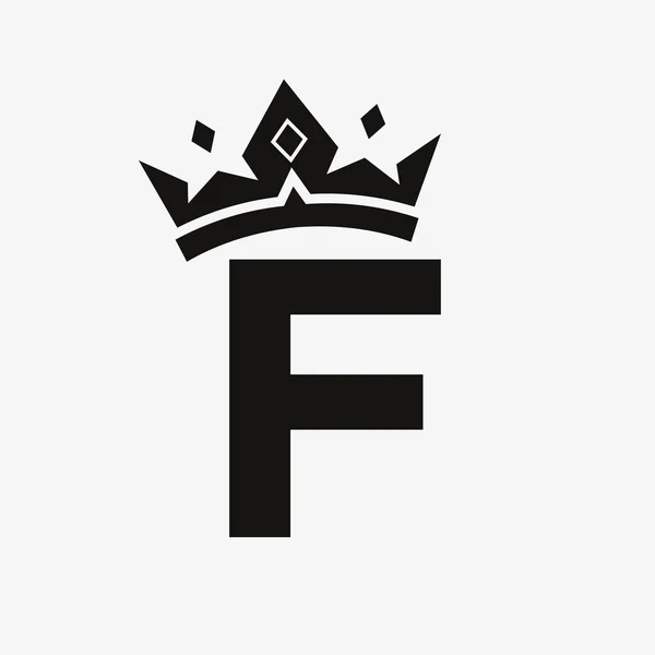 Логотип Корони Букві Векторний Шаблон Краси Моди Елегантний Розкішний Знак — стоковий вектор