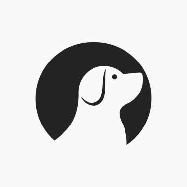 O Evcil Hayvan Logosu Tasarımı. Köpek Logosu Sembol Şablonu. Alfabedeki Köpek