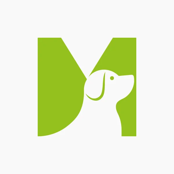 Buchstabe Pet Logo Design Dog Logo Symbol Vector Template Hund Vektorgrafiken